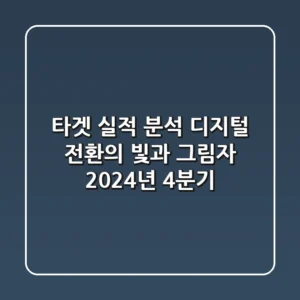 타겟 실적 분석: 디지털 전환의 빛과 그림자 (2024년 4분기)