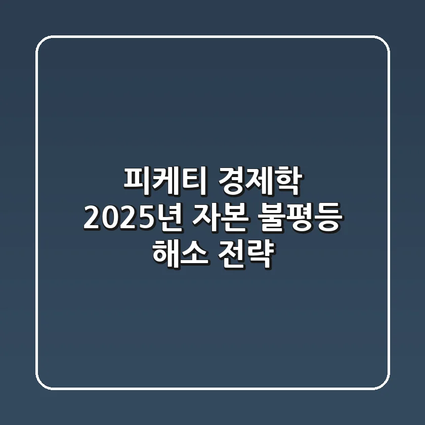 피케티 경제학: 2025년, 자본 불평등 해소 전략