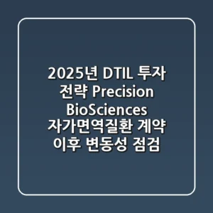“2025년 DTIL 투자 전략”, Precision BioSciences, 자가면역질환 계약 이후 변동성 점검