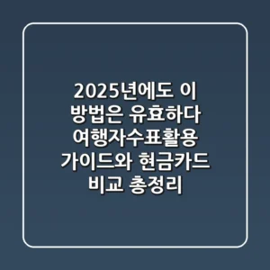 "2025년에도 이 방법은 유효하다", 여행자수표활용 가이드와 현금/카드 비교 총정리