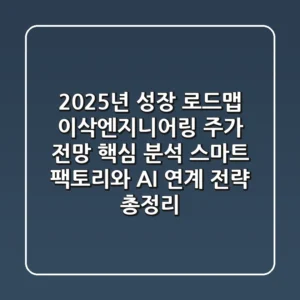 "2025년 성장 로드맵", 이삭엔지니어링 주가 전망 핵심 분석: 스마트 팩토리와 AI 연계 전략 총정리