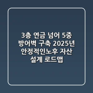 "3층 연금 넘어 5중 방어벽 구축", 2025년 안정적인노후 자산 설계 로드맵